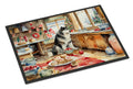 Alaskan Malamute Christmas Cookies Doormat Indoor Outdoor 18H X 27W Front Door Mat Rugs for Entryway, Non Slip Washable