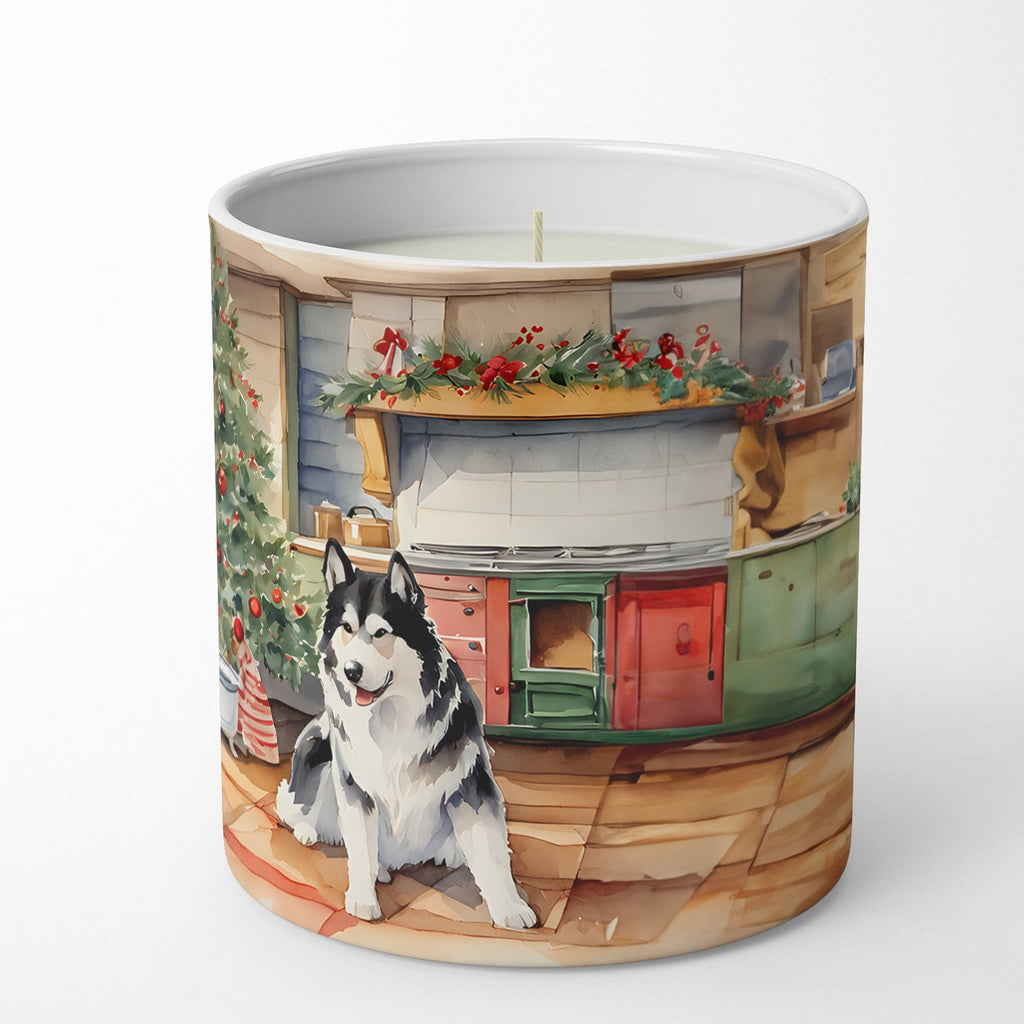 Alaskan Malamute Christmas Cookies Decorative Soy Candle Nature Soy Wax Essential Oil Home Decor Ideal for Bedroom Kitchen Bath Office Gift, 10 oz