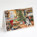 Alaskan Malamute Christmas Cookies Greeting Cards Pack of 8 Blank Cards with Envelopes Whimsical A7 Size 5x7