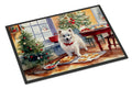 American Eskimo Christmas Cookies Doormat Indoor Outdoor 18H X 27W Front Door Mat Rugs for Entryway, Non Slip Washable
