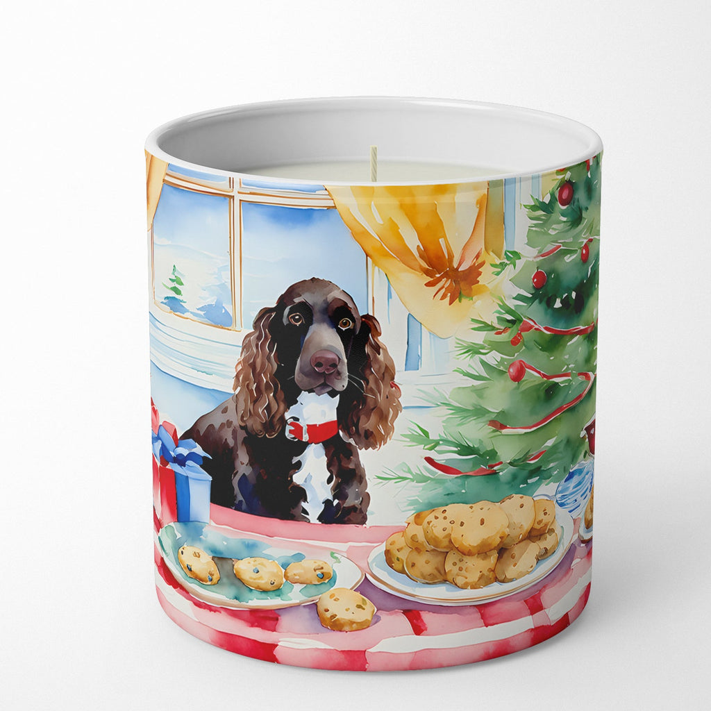 American Water Spaniel Christmas Cookies Decorative Soy Candle Nature Soy Wax Essential Oil Home Decor Ideal for Bedroom Kitchen Bath Office Gift, 10 oz