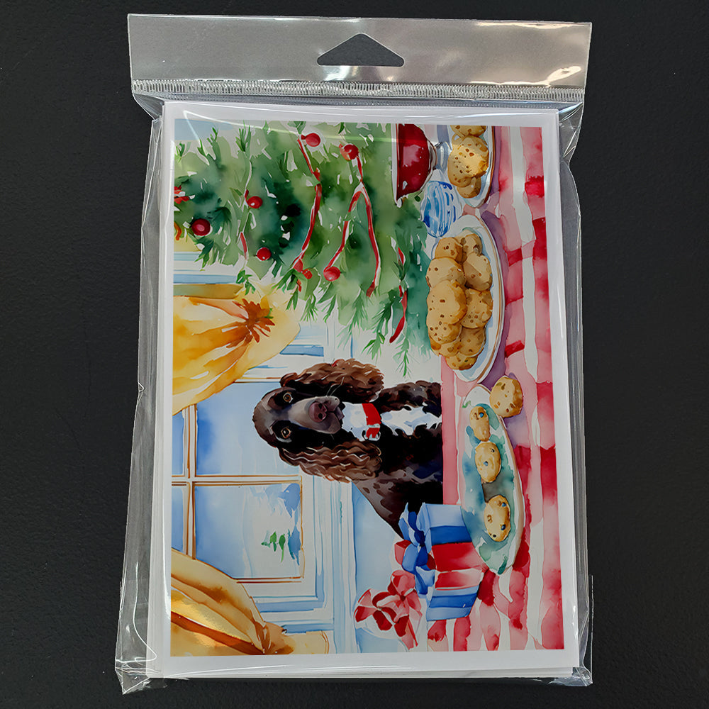 American Water Spaniel Christmas Cookies Greeting Cards Pack of 8 Blank Cards with Envelopes Whimsical A7 Size 5x7