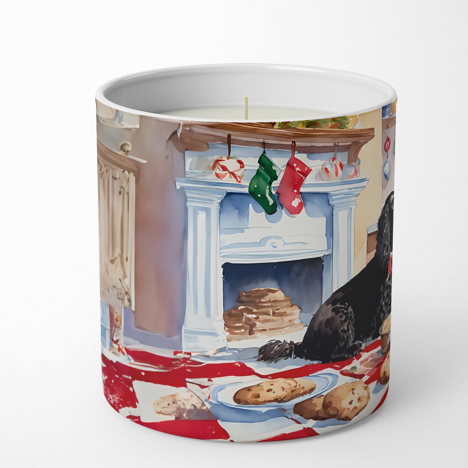 American Water Spaniel Christmas Cookies Decorative Soy Candle Nature Soy Wax Essential Oil Home Decor Ideal for Bedroom Kitchen Bath Office Gift, 10 oz