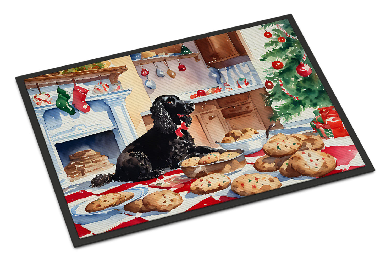 American Water Spaniel Christmas Cookies Doormat Indoor Outdoor 24H X 36W Front Door Mat Rugs for Entryway, Non Slip Washable Low Pile,