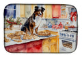 Australian Shepherd Christmas Cookies Dish Drying Mat Absorbent Dish Drying Mat Pad for Kitchen Counter Dish Drainer Mat for Countertop, 14 x 21", Multicolor