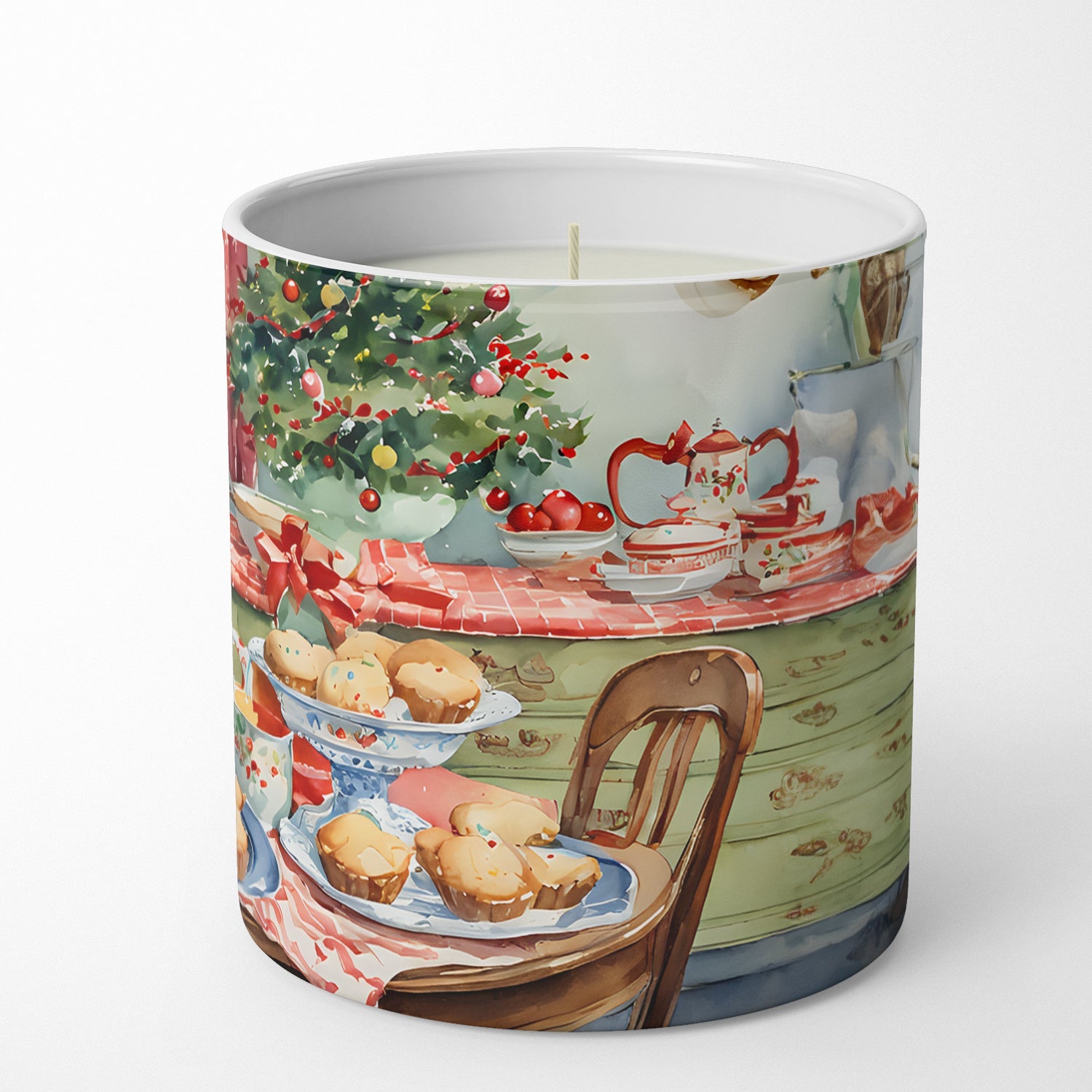 Basenji Christmas Cookies Decorative Soy Candle Nature Soy Wax Essential Oil Home Decor Ideal for Bedroom Kitchen Bath Office Gift, 10 oz