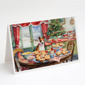 Basenji Christmas Cookies Greeting Cards Pack of 8 Blank Cards with Envelopes Whimsical A7 Size 5x7