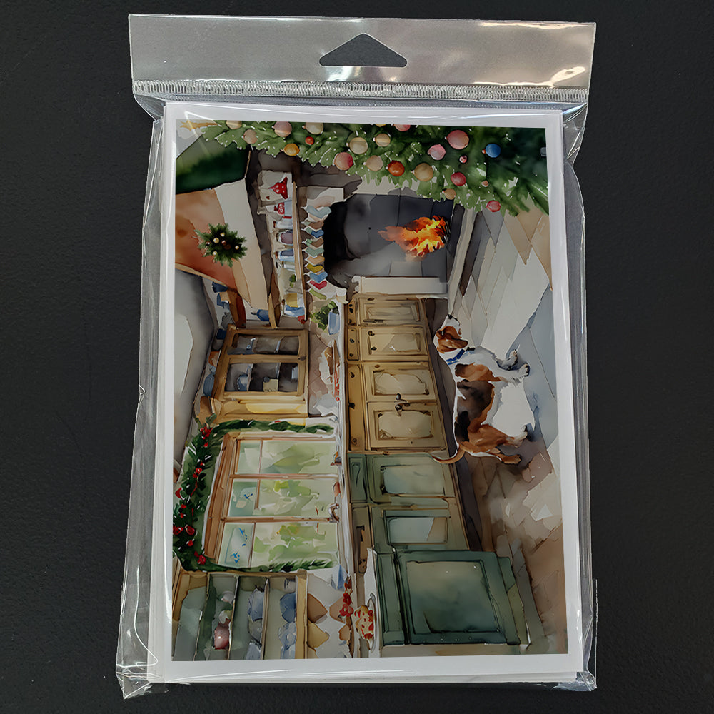 Basset Hound Christmas Cookies Greeting Cards Pack of 8 Blank Cards with Envelopes Whimsical A7 Size 5x7