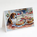 Basset Hound Christmas Cookies Greeting Cards Pack of 8 Blank Cards with Envelopes Whimsical A7 Size 5x7