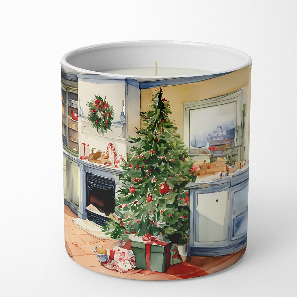 Basset Hound Christmas Cookies Decorative Soy Candle Nature Soy Wax Essential Oil Home Decor Ideal for Bedroom Kitchen Bath Office Gift, 10 oz