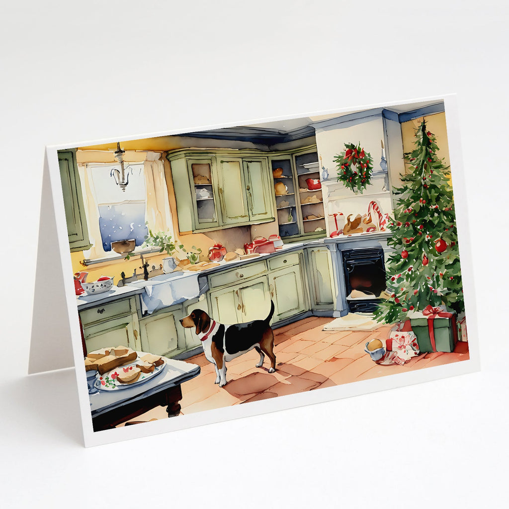 Basset Hound Christmas Cookies Greeting Cards Pack of 8 Blank Cards with Envelopes Whimsical A7 Size 5x7