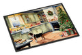 Basset Hound Christmas Cookies Doormat Indoor Outdoor 18H X 27W Front Door Mat Rugs for Entryway, Non Slip Washable
