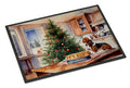 Basset Hound Christmas Cookies Doormat Indoor Outdoor 18H X 27W Front Door Mat Rugs for Entryway, Non Slip Washable