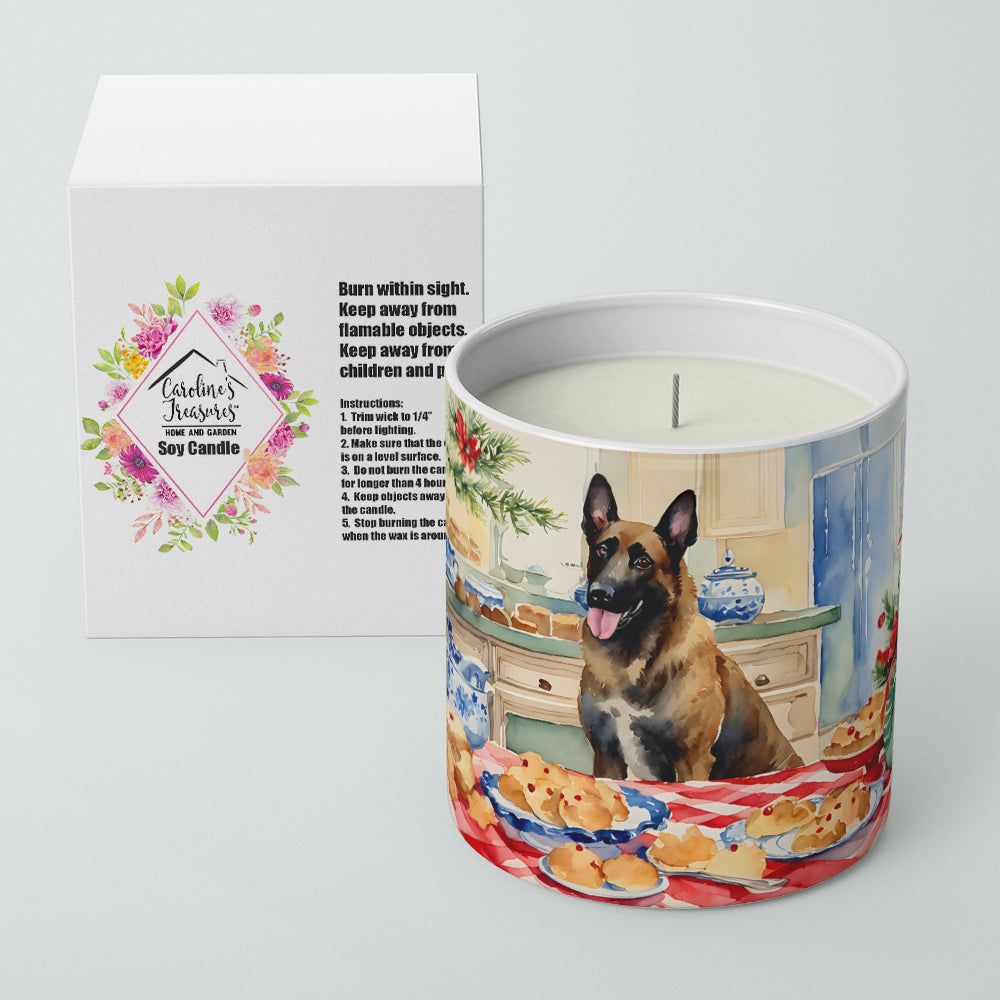 Belgian Malinois Christmas Cookies Decorative Soy Candle Nature Soy Wax Essential Oil Home Decor Ideal for Bedroom Kitchen Bath Office Gift, 10 oz