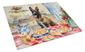 Belgian Malinois Christmas Cookies Cutting Board Tempered Glass Kitchen Cutting Surface, Heat Resistant Chopping, Non-Slip Feet, Food Prep & Serving