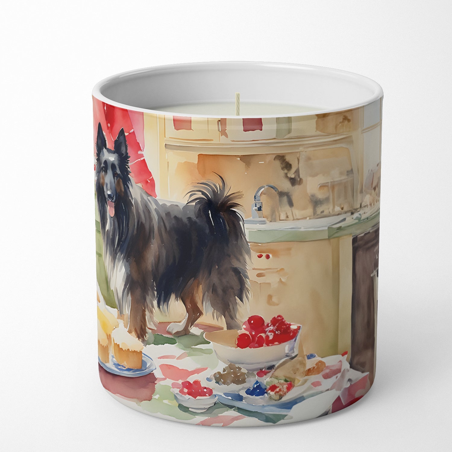 Belgian Sheepdog Christmas Cookies Decorative Soy Candle Nature Soy Wax Essential Oil Home Decor Ideal for Bedroom Kitchen Bath Office Gift, 10 oz