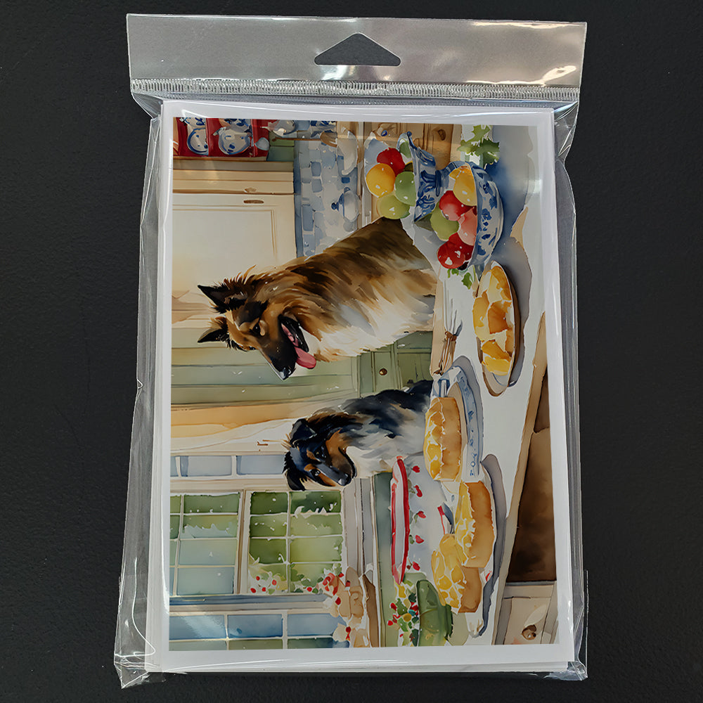 Belgian Tervuren Christmas Cookies Greeting Cards Pack of 8 Blank Cards with Envelopes Whimsical A7 Size 5x7