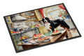 Bernese Mountain Dog Christmas Cookies Doormat Indoor Outdoor 18H X 27W Front Door Mat Rugs for Entryway, Non Slip Washable