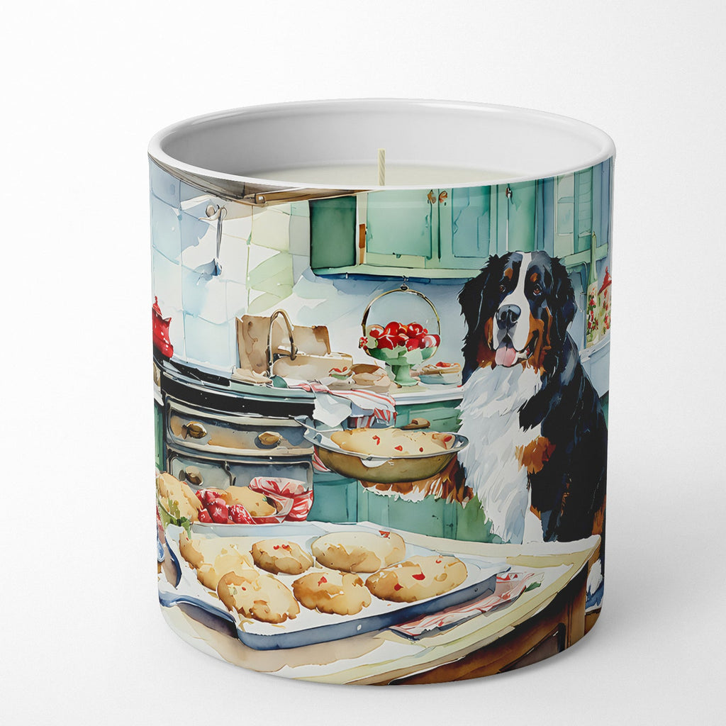 Bernese Mountain Dog Christmas Cookies Decorative Soy Candle Nature Soy Wax Essential Oil Home Decor Ideal for Bedroom Kitchen Bath Office Gift, 10 oz