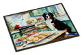 Bernese Mountain Dog Christmas Cookies Doormat Indoor Outdoor 18H X 27W Front Door Mat Rugs for Entryway, Non Slip Washable