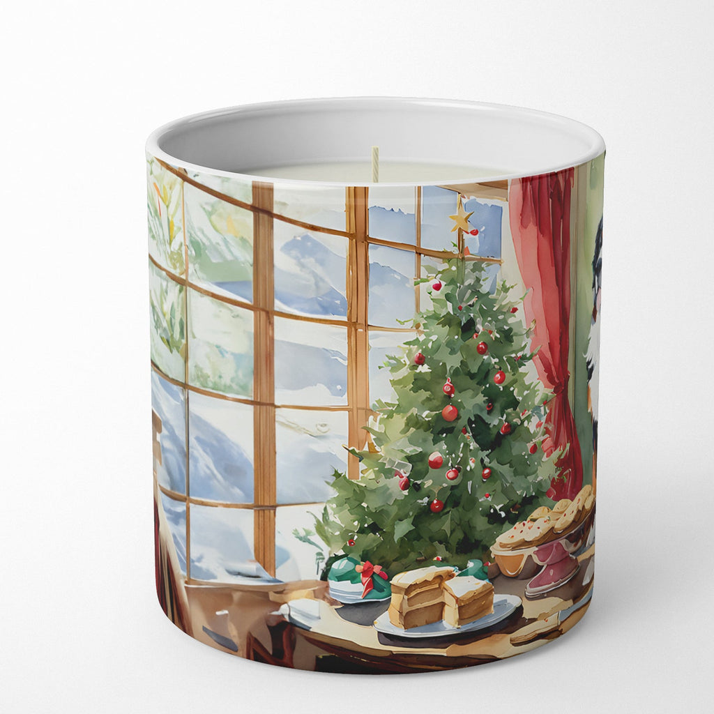 Bernese Mountain Dog Christmas Cookies Decorative Soy Candle Nature Soy Wax Essential Oil Home Decor Ideal for Bedroom Kitchen Bath Office Gift, 10 oz