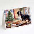 Bernese Mountain Dog Christmas Cookies Greeting Cards Pack of 8 Blank Cards with Envelopes Whimsical A7 Size 5x7