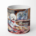 Bichon Frise Christmas Cookies Decorative Soy Candle Nature Soy Wax Essential Oil Home Decor Ideal for Bedroom Kitchen Bath Office Gift, 10 oz