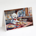 Bichon Frise Christmas Cookies Greeting Cards Pack of 8 Blank Cards with Envelopes Whimsical A7 Size 5x7