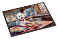 Bichon Frise Christmas Cookies Doormat Indoor Outdoor 24H X 36W Front Door Mat Rugs for Entryway, Non Slip Washable Low Pile,