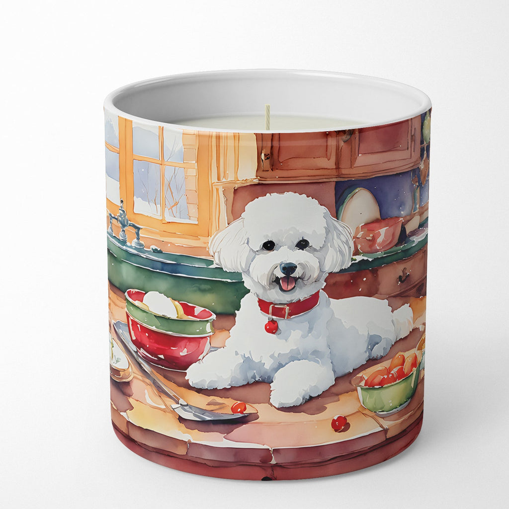 Bichon Frise Christmas Cookies Decorative Soy Candle Nature Soy Wax Essential Oil Home Decor Ideal for Bedroom Kitchen Bath Office Gift, 10 oz