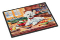 Bichon Frise Christmas Cookies Doormat Indoor Outdoor 18H X 27W Front Door Mat Rugs for Entryway, Non Slip Washable