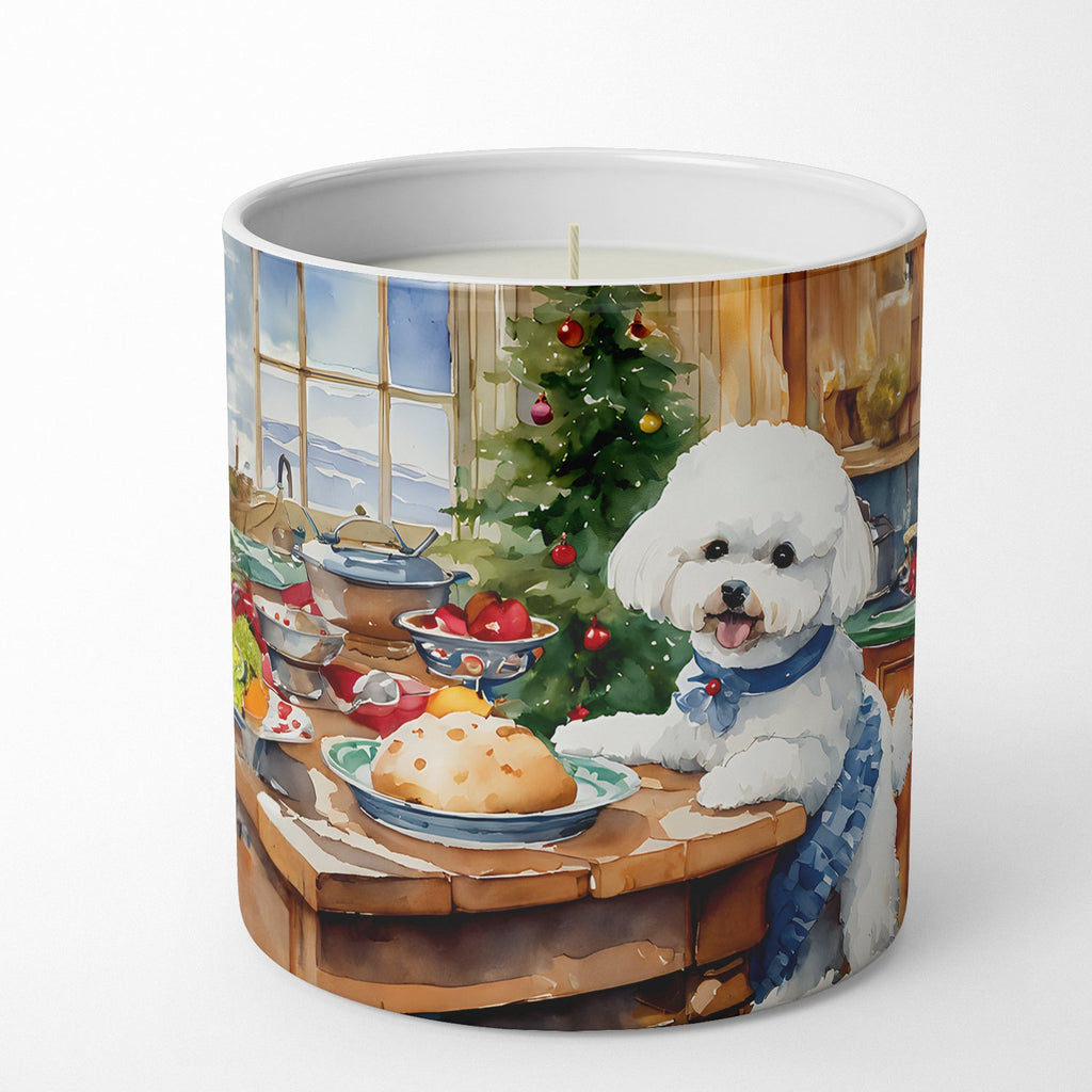 Bichon Frise Christmas Cookies Decorative Soy Candle Nature Soy Wax Essential Oil Home Decor Ideal for Bedroom Kitchen Bath Office Gift, 10 oz