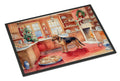Bloodhound Christmas Cookies Doormat Indoor Outdoor 18H X 27W Front Door Mat Rugs for Entryway, Non Slip Washable