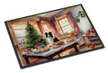 Border Collie Christmas Cookies Doormat Indoor Outdoor 24H X 36W Front Door Mat Rugs for Entryway, Non Slip Washable Low Pile,