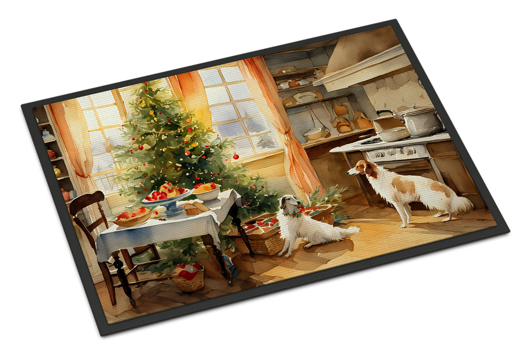 Borzoi Christmas Cookies Doormat Indoor Outdoor 24H X 36W Front Door Mat Rugs for Entryway, Non Slip Washable Low Pile,