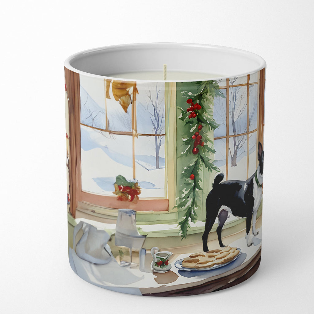 Boston Terrier Christmas Cookies Decorative Soy Candle Nature Soy Wax Essential Oil Home Decor Ideal for Bedroom Kitchen Bath Office Gift, 10 oz