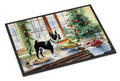 Boston Terrier Christmas Cookies Doormat Indoor Outdoor 24H X 36W Front Door Mat Rugs for Entryway, Non Slip Washable Low Pile,