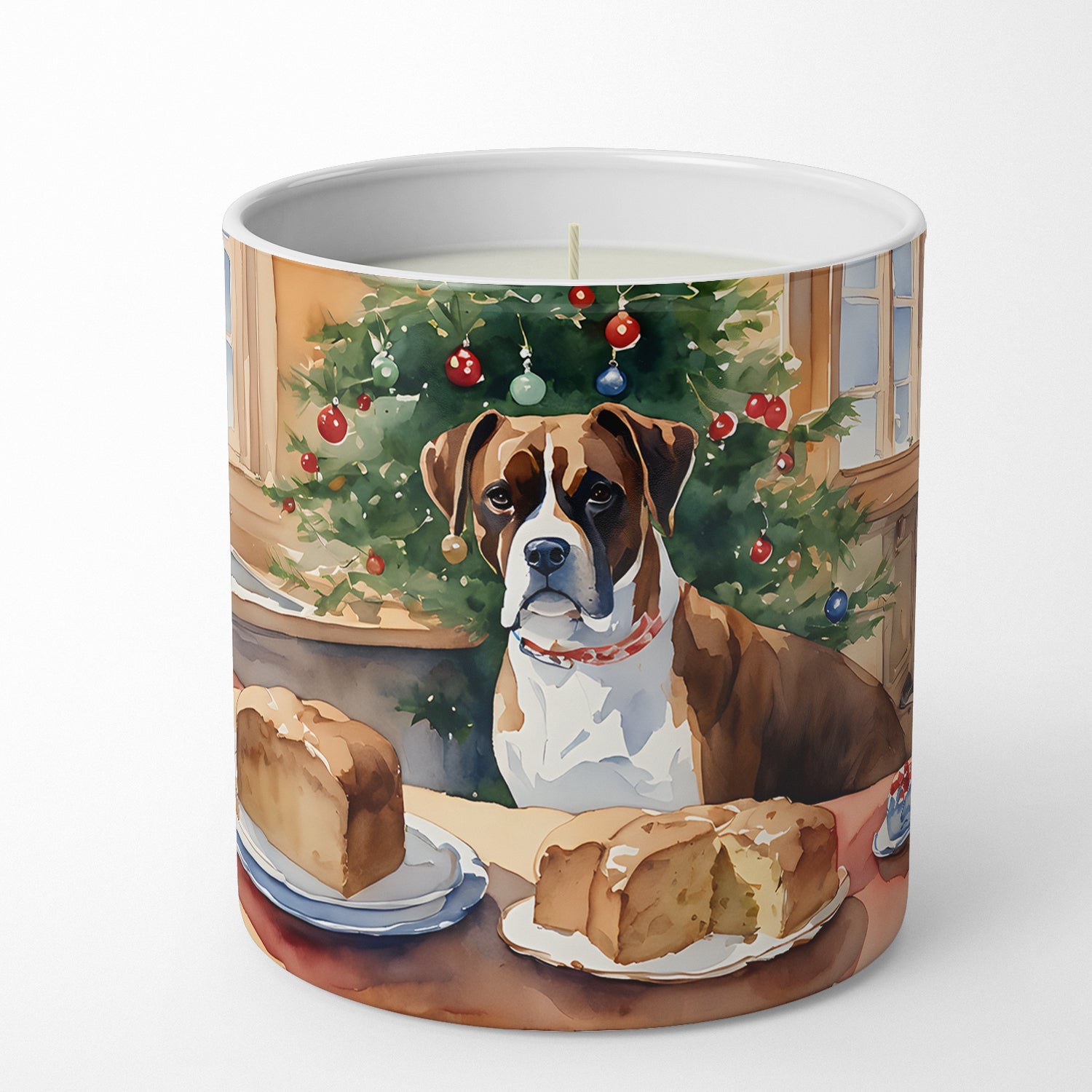 Boxer Christmas Cookies Decorative Soy Candle Nature Soy Wax Essential Oil Home Decor Ideal for Bedroom Kitchen Bath Office Gift, 10 oz