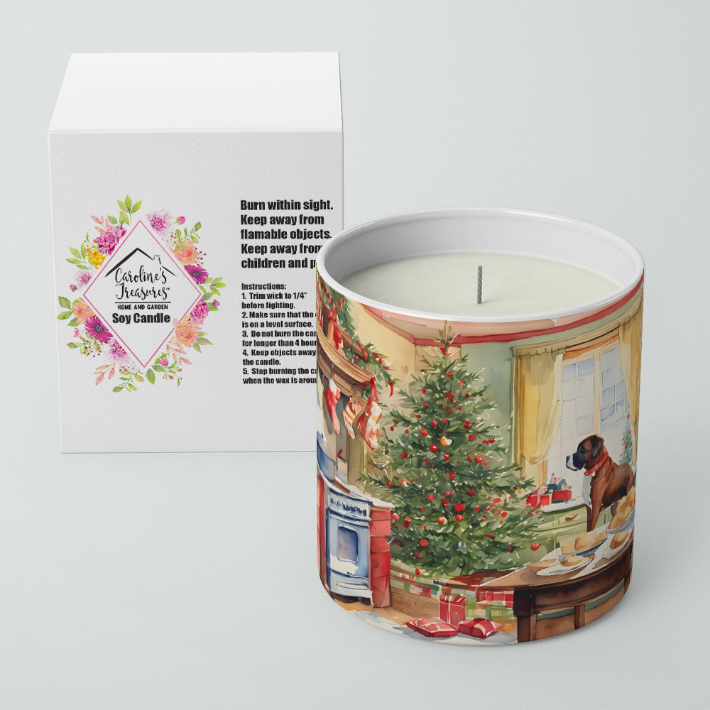 Boxer Christmas Cookies Decorative Soy Candle Nature Soy Wax Essential Oil Home Decor Ideal for Bedroom Kitchen Bath Office Gift, 10 oz