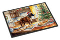Boxer Christmas Cookies Doormat Indoor Outdoor 18H X 27W Front Door Mat Rugs for Entryway, Non Slip Washable