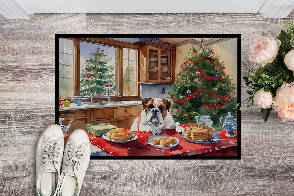 Boxer Christmas Cookies Doormat Indoor Outdoor 24H X 36W Front Door Mat Rugs for Entryway, Non Slip Washable Low Pile,