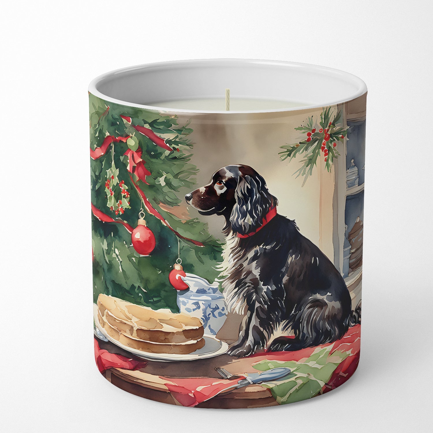 Boykin Spaniel Christmas Cookies Decorative Soy Candle Nature Soy Wax Essential Oil Home Decor Ideal for Bedroom Kitchen Bath Office Gift, 10 oz