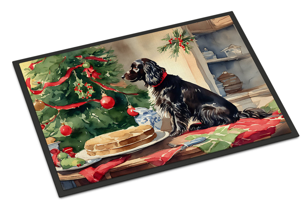 Boykin Spaniel Christmas Cookies Doormat Indoor Outdoor 24H X 36W Front Door Mat Rugs for Entryway, Non Slip Washable Low Pile,