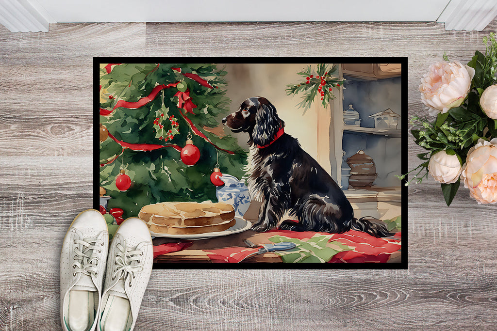 Boykin Spaniel Christmas Cookies Doormat Indoor Outdoor 24H X 36W Front Door Mat Rugs for Entryway, Non Slip Washable Low Pile,