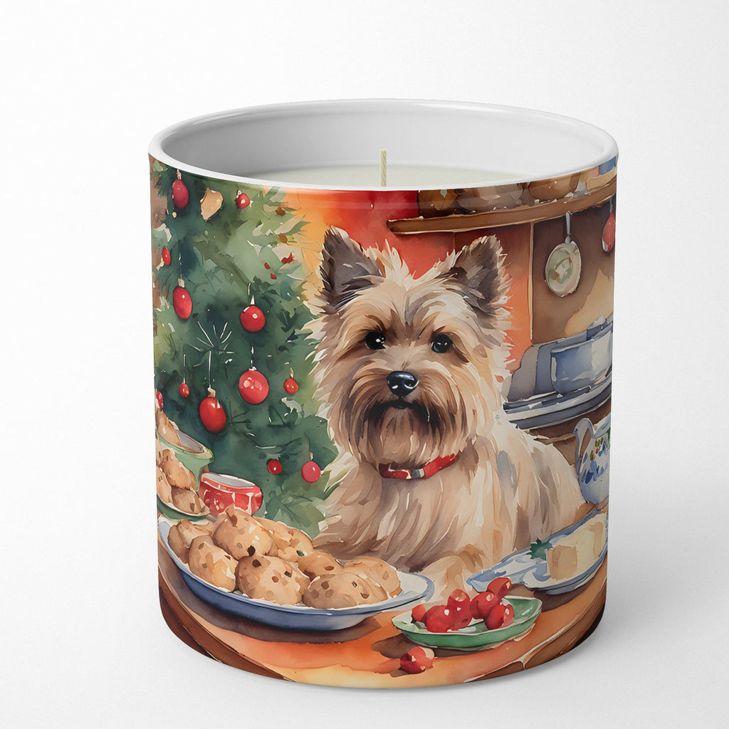 Cairn Terrier Christmas Cookies Decorative Soy Candle Nature Soy Wax Essential Oil Home Decor Ideal for Bedroom Kitchen Bath Office Gift, 10 oz