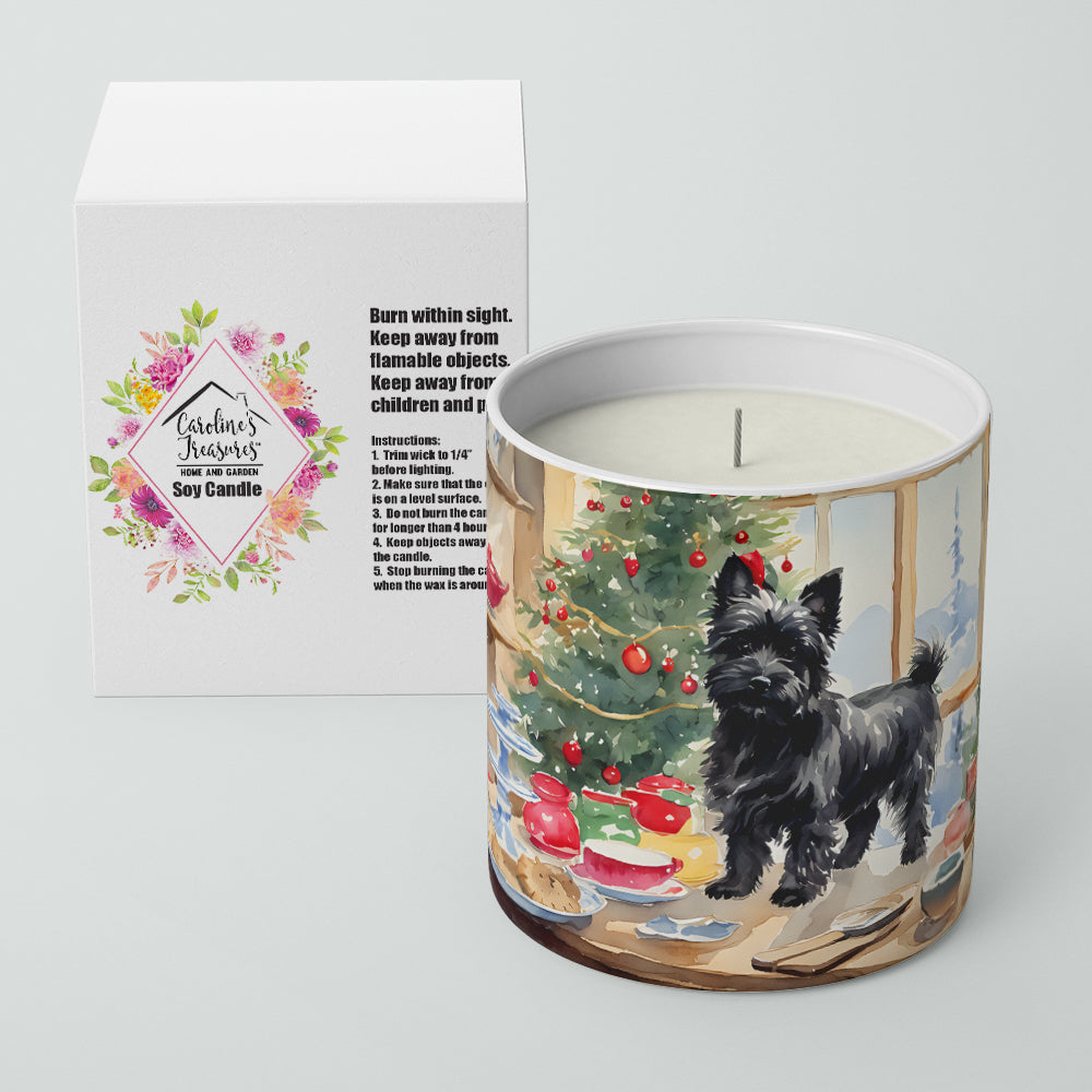 Cairn Terrier Christmas Cookies Decorative Soy Candle Nature Soy Wax Essential Oil Home Decor Ideal for Bedroom Kitchen Bath Office Gift, 10 oz