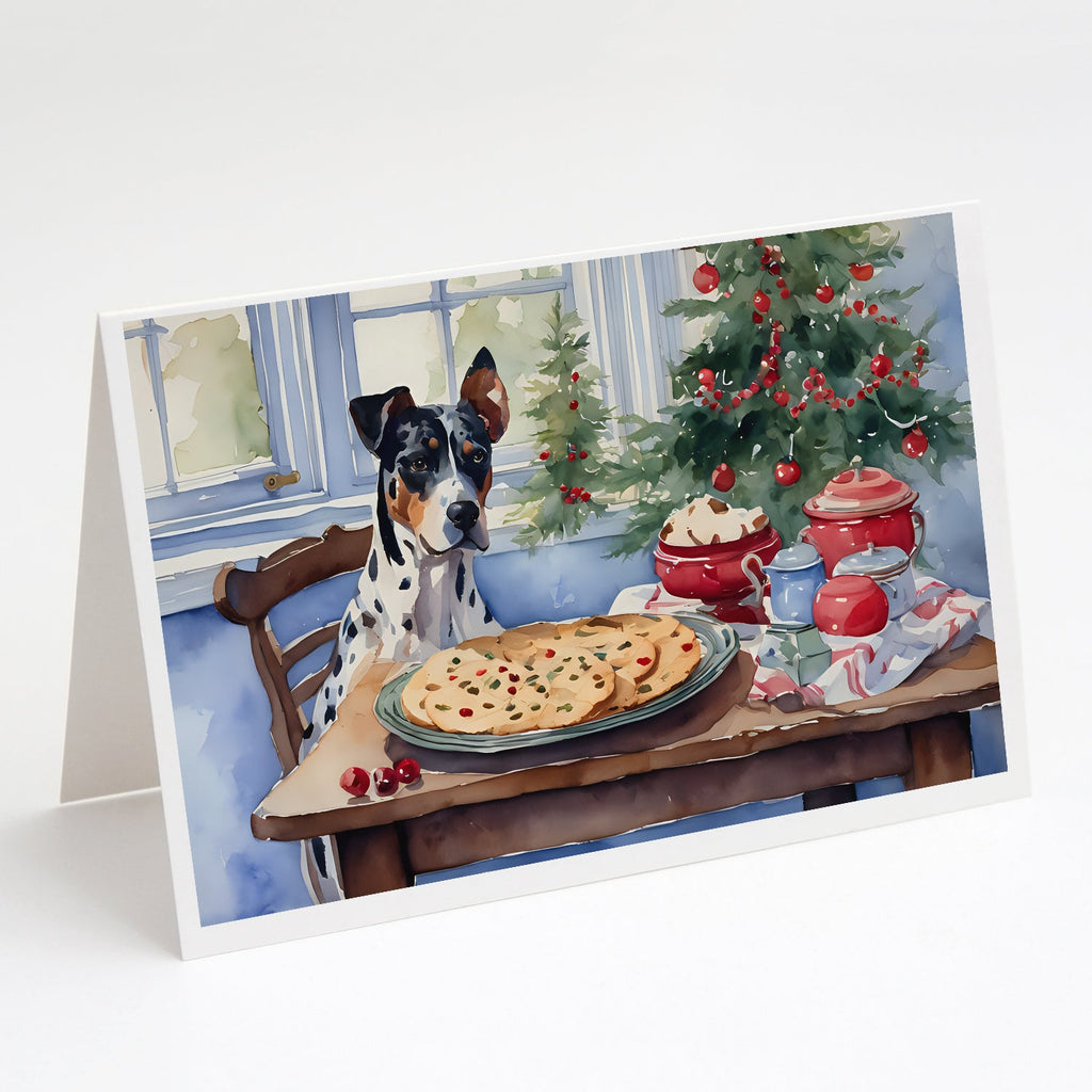 Catahoula Christmas Cookies Greeting Cards Pack of 8 Blank Cards with Envelopes Whimsical A7 Size 5x7