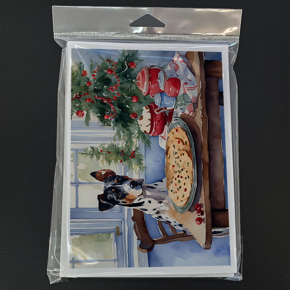 Catahoula Christmas Cookies Greeting Cards Pack of 8 Blank Cards with Envelopes Whimsical A7 Size 5x7