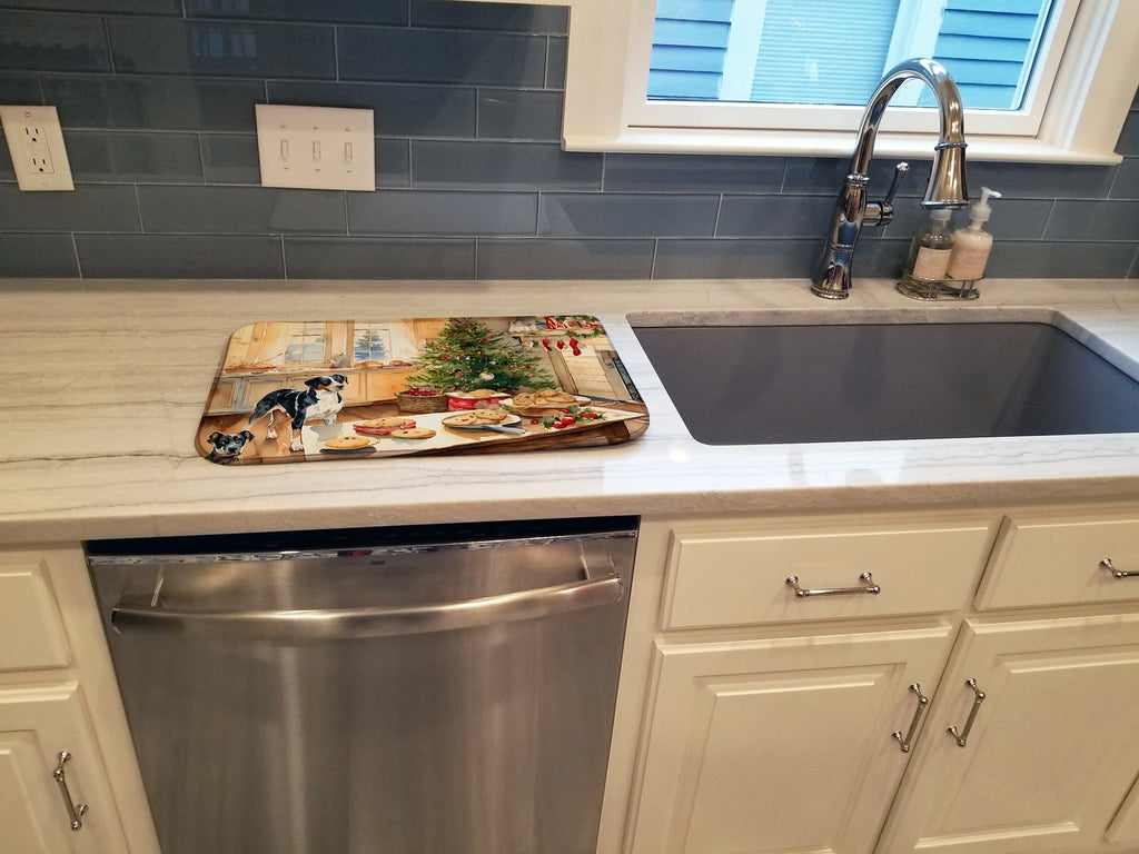 Catahoula Christmas Cookies Dish Drying Mat Absorbent Dish Drying Mat Pad for Kitchen Counter Dish Drainer Mat for Countertop, 14 x 21", Multicolor