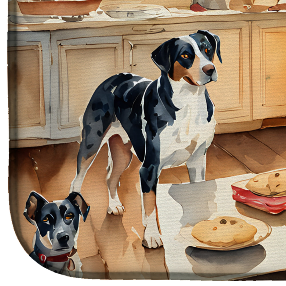 Catahoula Christmas Cookies Dish Drying Mat Absorbent Dish Drying Mat Pad for Kitchen Counter Dish Drainer Mat for Countertop, 14 x 21", Multicolor